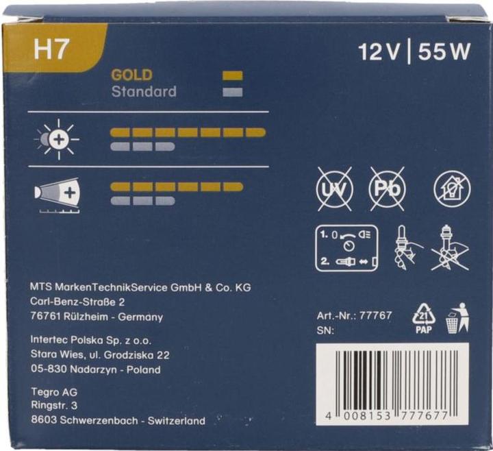 Produktbild Unitec Xenon Gold (H7)