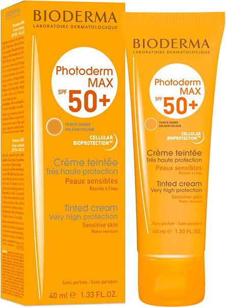 Actual product image Bioderma Photoderm Cream SPF 50+ - Light skin sunscreen - 40ml (Sun cream face, SPF 50, 40 ml, 150 g)