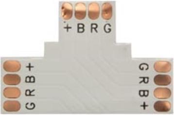 Actual product image Velleman T Shape Flexible Pcb Connector - 10 mm RGB Colour (2 cm)