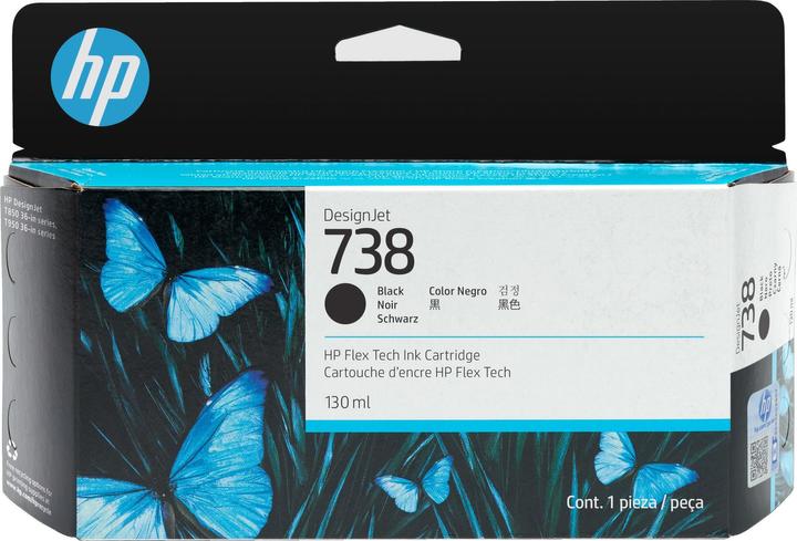 Image du produit HP 738 130-ml Black DesignJet Ink Cartridge (CF)