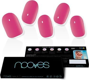 Nooves NAILS Premium Pre-Cure Gel Nail Foils Barbie Girl Pink Semi-Hardened Gel Nail Strips Semi-Per (Rosa)