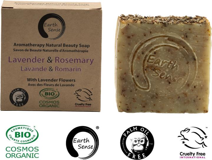 Immagine prodotto Natura Punto Sapone solido biologico senza olio di palma, min. 72% di oli spremuti a freddo, lavanda e rosmarino (Sapone duro)
