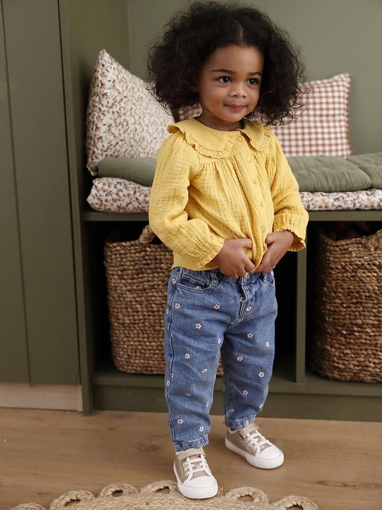 Actual product image Vertbaudet Baby Bluse mit Bubikragen, Baumwollmusselin (80)