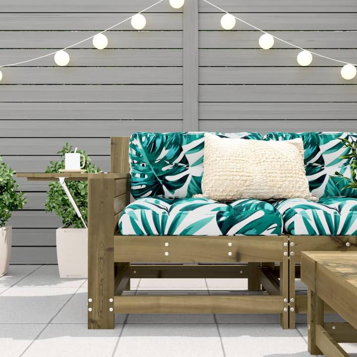 Produktbild VidaXL Gartensofa mit Armlehne und Beistelltisch