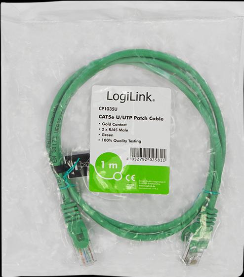 Produktbild LogiLink Netzwerkkabel (U/UTP, CAT5e, 1 m)