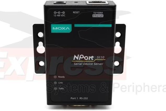 Produktbild Moxa NPORT 5110 W/O ADAPTER - RS-232-Geräteserver mit 1 Anschluss ohne Adapter