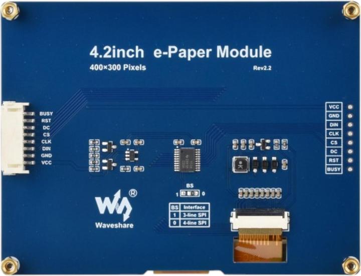 Image du produit WaveShare 400x300 4.2inch 4-Farben E-Ink Display