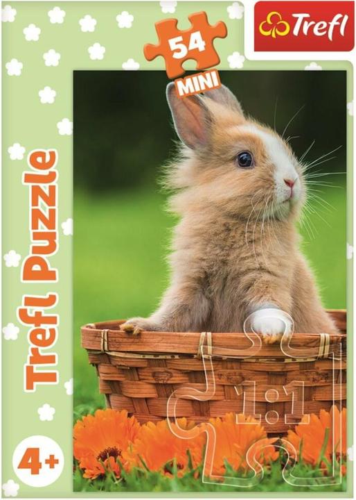 Produktbild Trefl Puzzle Niedliche Tiere: Kaninchen im Korb 54 Teile (54 Teile)