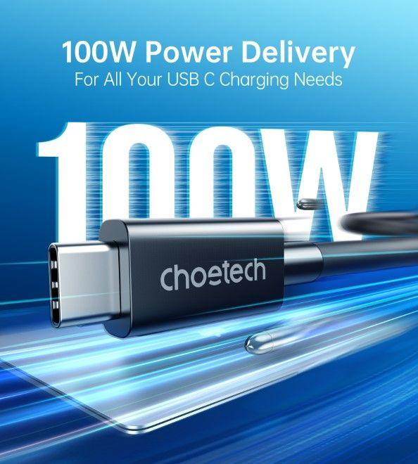 Produktbild Choetech USB-C Thunderbolt 4 Lade- und Datenkabel (0.80 m, USB 4.0, 100 W)
