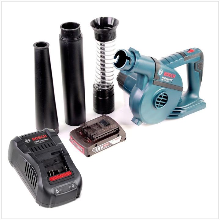 Productafbeelding Bosch Professional Bosch GBL 18 V-120 accu bladblazer met 1x Bosch GBA 18V 2.0 Ah accu + GAL 1880 CV lader (Oplaadbare batterij, Bladzuiger)