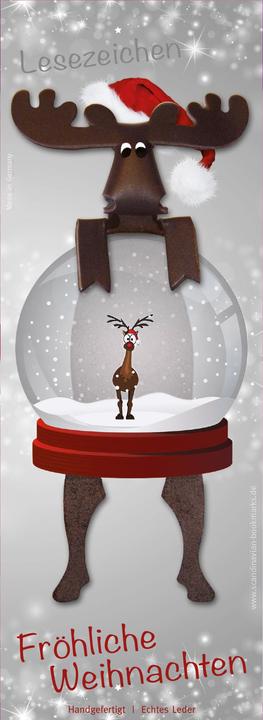 Image du produit Scandinavian Bookmarks Marque-page Elan, boule à neige X-mas