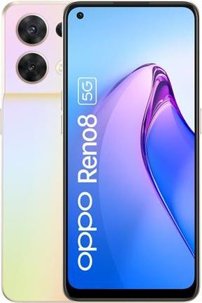 Actual product image OPPO Reno 8 (256 GB, Shimmer Gold, 6.43", Dual SIM, 50 Mpx, 5G)