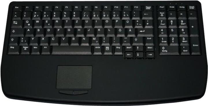 Produktbild Active Key Industry 4.0 Notebook Style Ultraflat Touchpad Keyboard with NumPad PS2 Black (DE, Kabelgebunden)