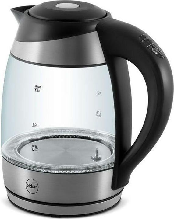 Actual product image Eldom C520 LUX glass kettle capacity 1 7 l water temperature control panel 2200 W. (1.70 l, EU plug)