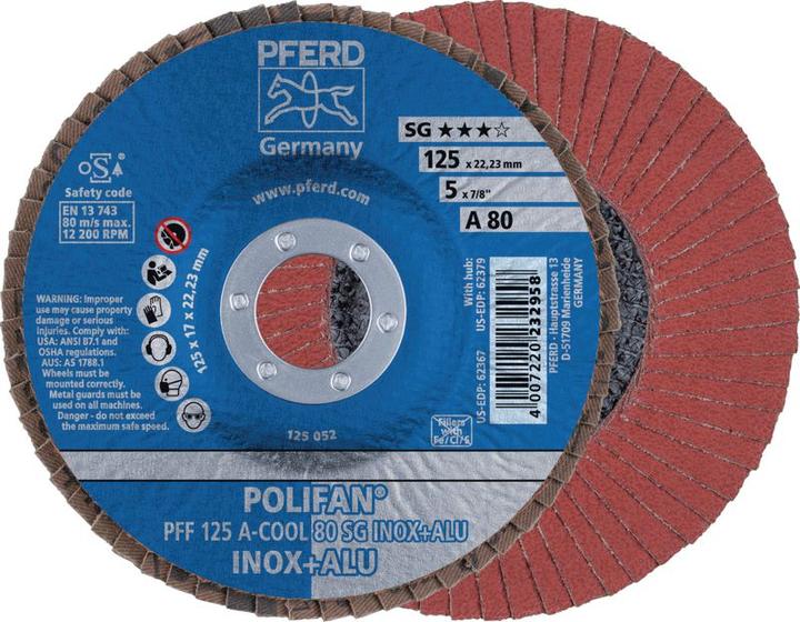 Produktbild Pferd POLIFANFächerscheibe PFF ACOOL 80 SG INOX ALU (80)