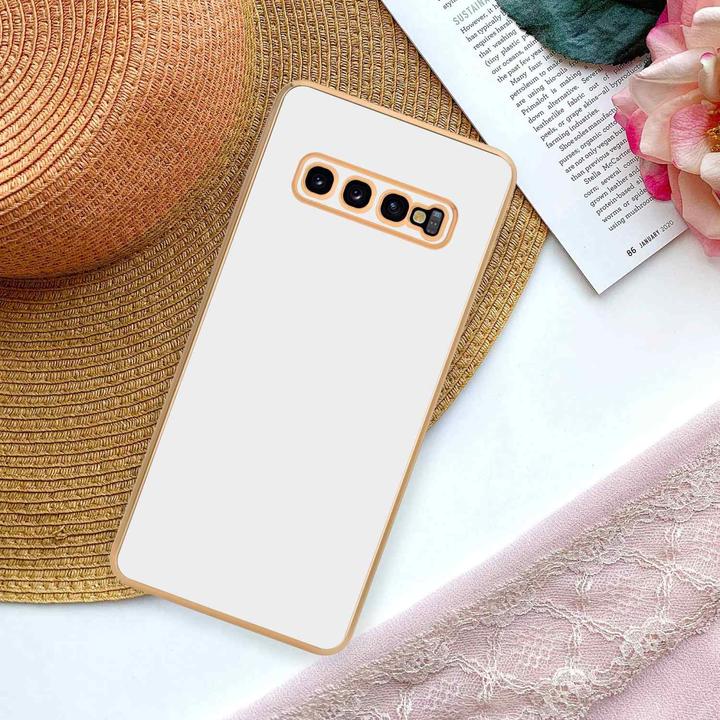 Produktbild Cadorabo Hülle für Samsung Galaxy S10 PLUS im TPU mit Kameraschutz LM130 Style (Samsung Galaxy S10+)
