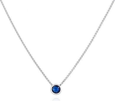 Immagine prodotto Agato Collana minimalista in argento con zircone blu AGS1561/47-DB