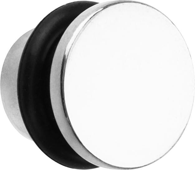 Star Piercing Flachkopf Plug silber (Chirurgenstahl 316L)