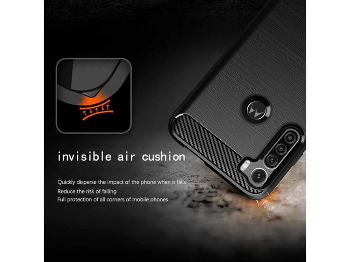 Produktbild Screenguard Motorola One Fusion+ Hülle Carbon Brushed Soft TPU (Motorola One Fusion+)