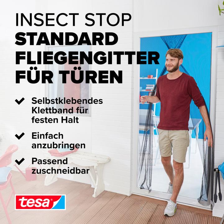 Actual product image tesa Insect screen STANDARD for windows, with Velcro tape, without drilling (120 x 220 cm)