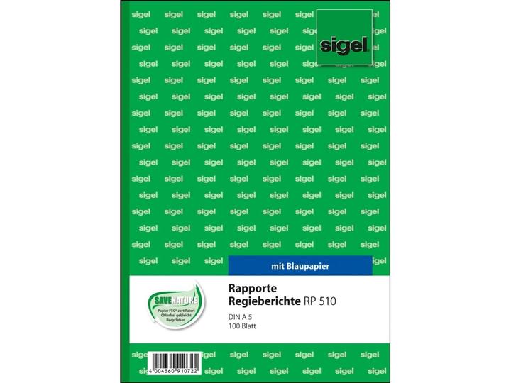 Produktbild Sigel Rapporte/Regieberichte (100 x)