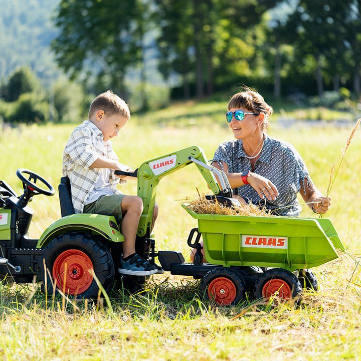 Actual product image Falk Toys Claas tractor + XL trailer