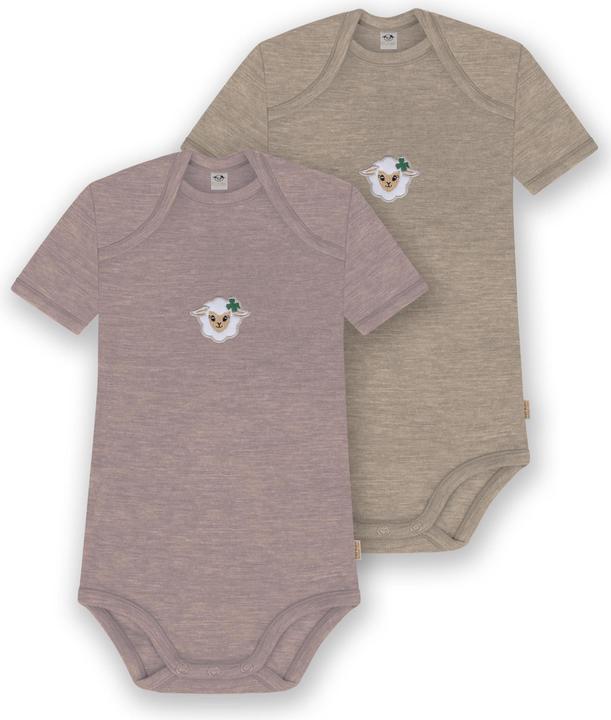 Normani 2er Set Baby Merino Body Kurzarm „Tauranga" - 9297