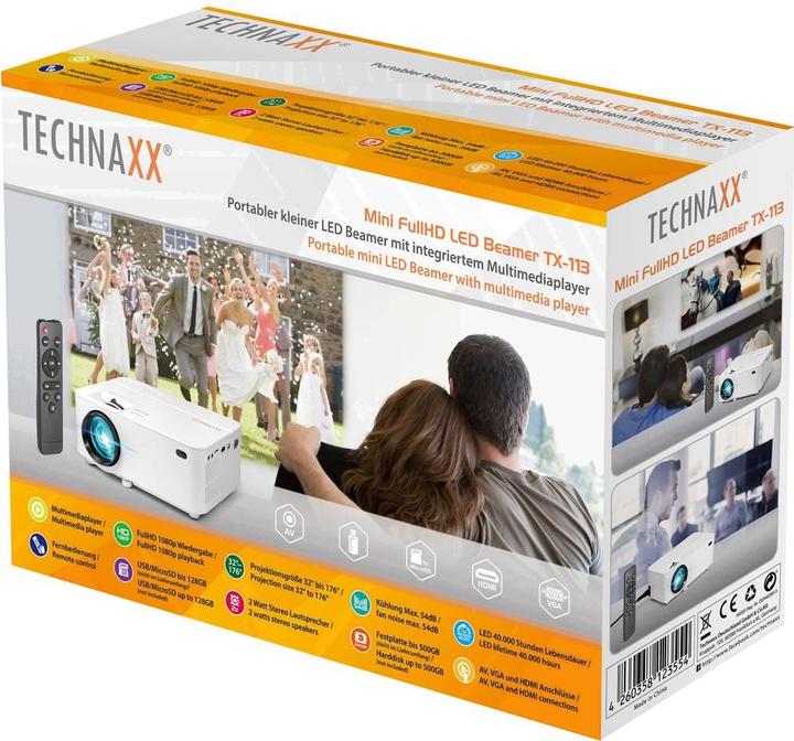 Immagine prodotto Technaxx TX-113 (VGA, 1800 lm)