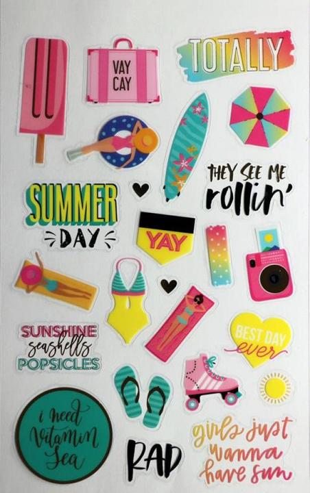 Image du produit Folia Livre d'autocollants, Summer Fun