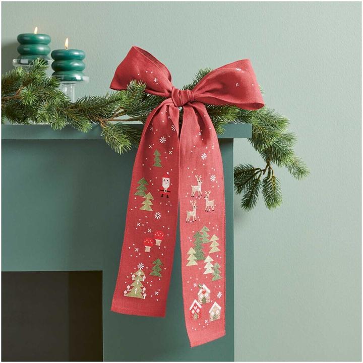 Actual product image Rico Design Embroidery pck.cross stitch,bow white 100371