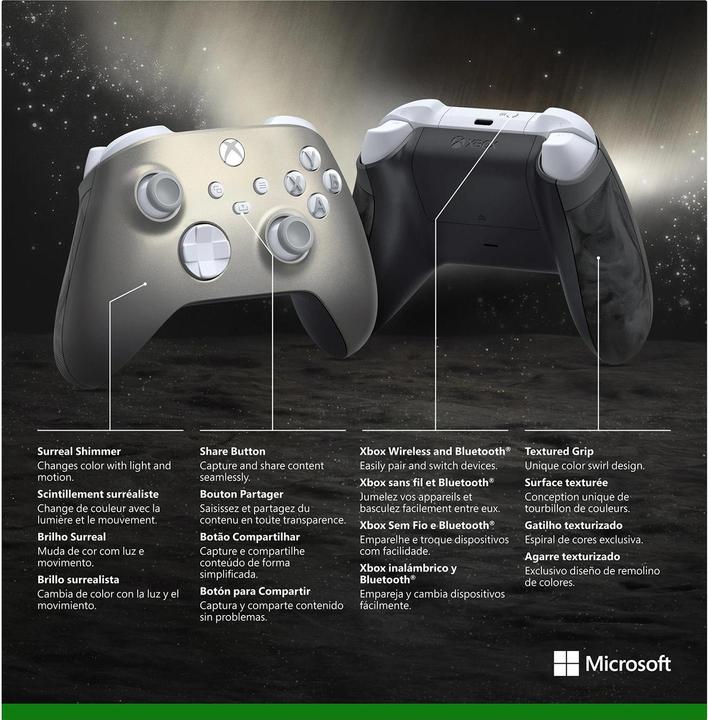 Actual product image Microsoft Xbox Wireless Controller - Lunar Shift (Special Edition) (Xbox Series S, Xbox One S, PC, Xbox One X, Xbox Series X)