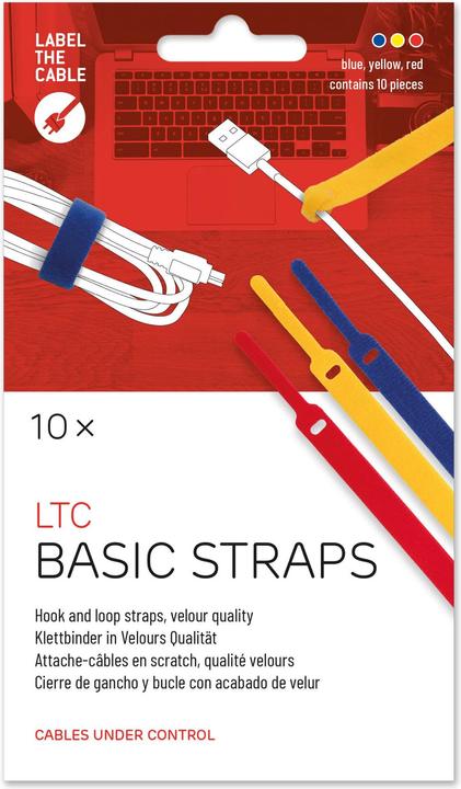 Image du produit Label-the-cable LTC BASIC 10 Power Velcro rt, gb, bl (Serre-câbles en plastique, 170 mm, 10 pcs)