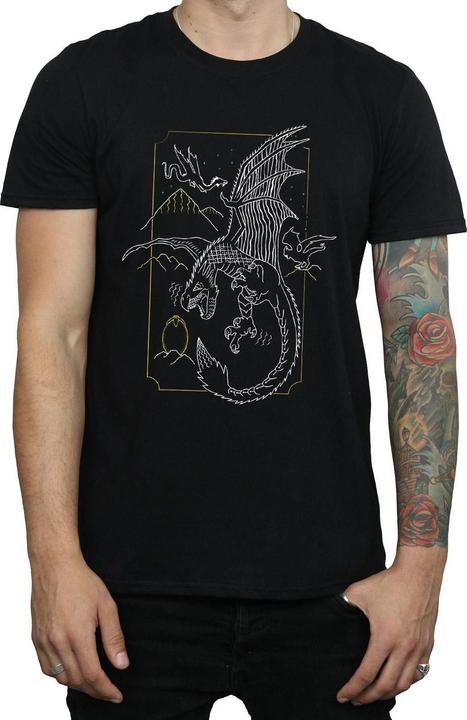 Immagine prodotto Dragon Line Art Maglietta Uomo (L)