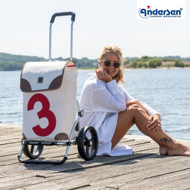 Actual product image Andersen Shopping trolley ROYAL ALU LEE red/small patterned