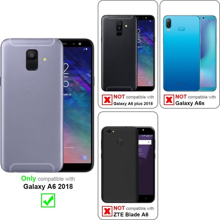 Actual product image Cadorabo TPU Matt Metallic Cover (Samsung Galaxy J6 (2018))