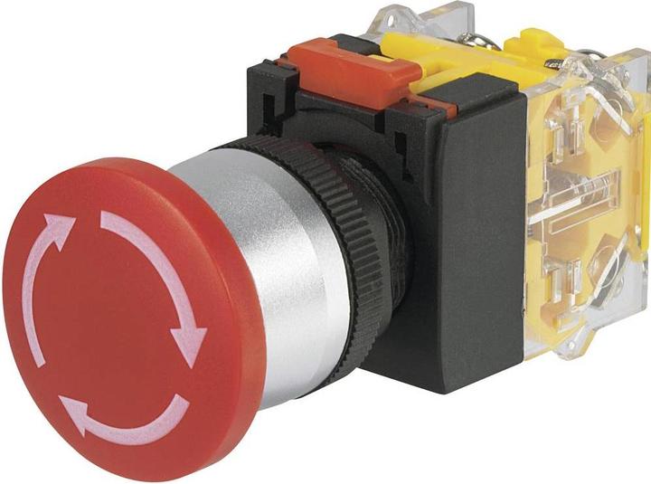 Actual product image Emergency stop switch 250 V/AC 5 A 1 NC, 1 NO LAS0-A3Y-11TS IP40 1 pc.