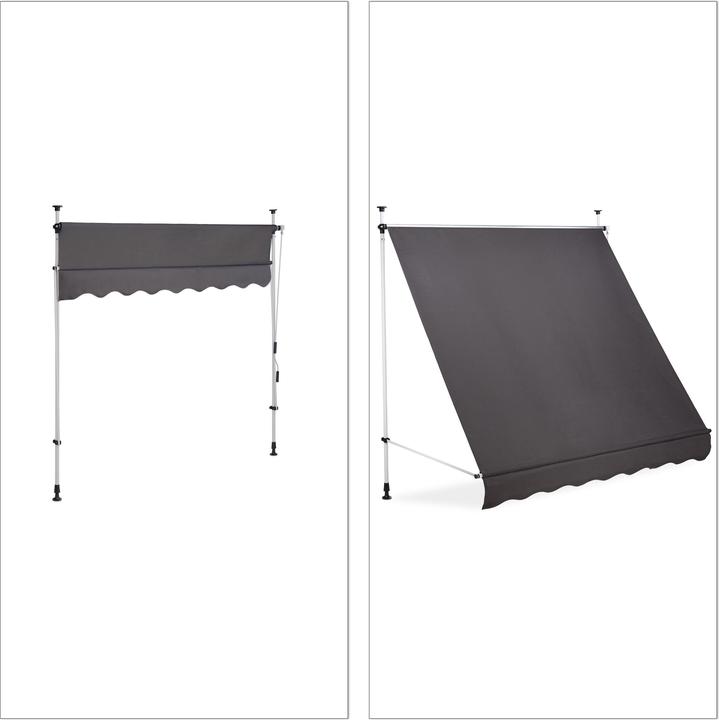 Actual product image Relaxdays Telescopic Balcony Awning (2 m)