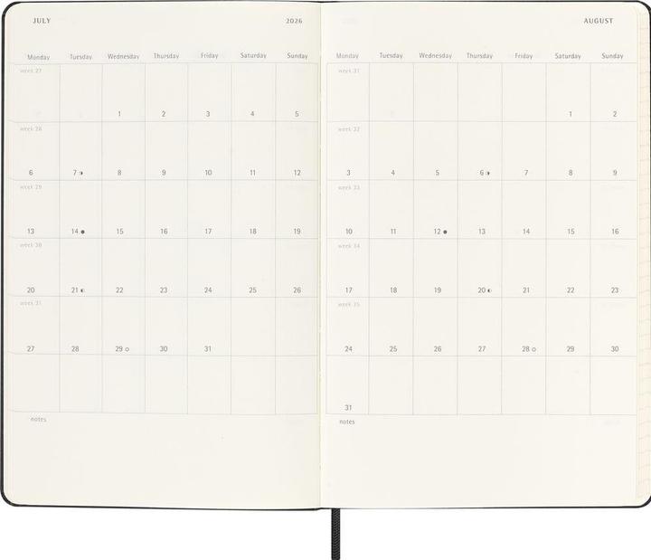 Immagine prodotto Moleskine Agende scolastiche Hard Cover Weekly Notebook (13 x 21 cm, Inglese)