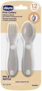 Produktbild Chicco Erstes Plastikbesteck grau 12m+