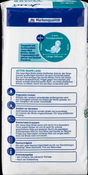 Actual product image dm Jessa Maxi pads Active Shape Long (1 x)