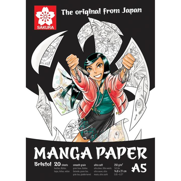 Image du produit Sakura Carton à dessin Manga A5 (A5, Blanc, Couverture rigide)