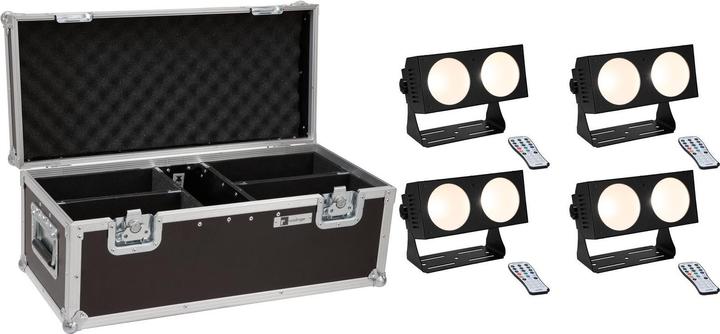 Eurolite Set 4x LED CBB-2 COB WW Leiste + Case