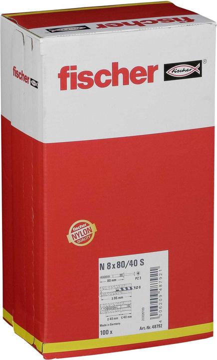 Produktbild Fischer SB Nylondübel Duopower mit Winkelhaken (100 Stk.)