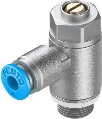 Festo Drosselventil, Schlitzschraube, G1/8″ / QS-6, 20kPa... 1MPa, 160L/min