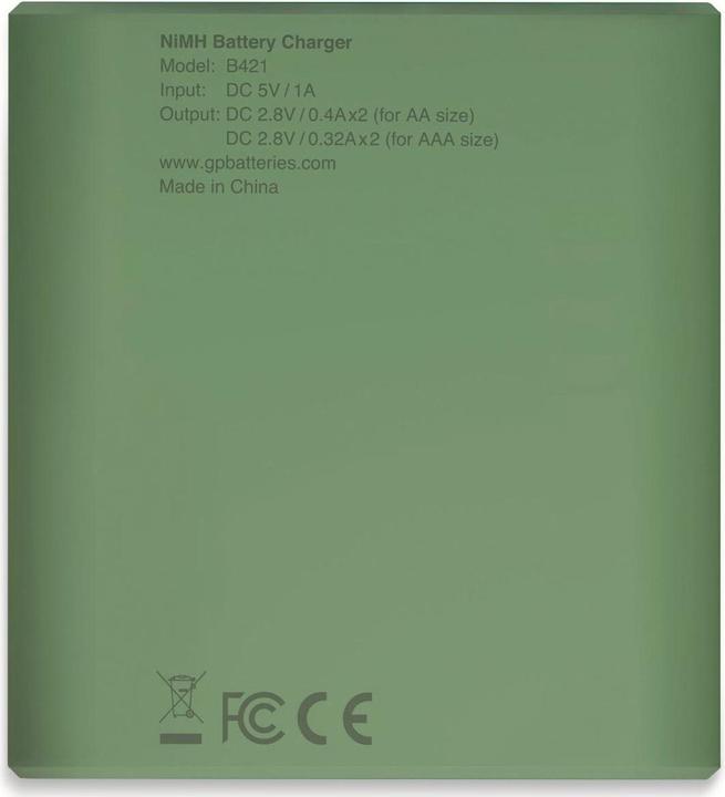 Actual product image GP Batteries ReCyko B421/85 4-Port USB Ladegerät inkl.4xAAA NiMh 850mAh (4 pcs., AA, 850 mAh, Battery + charger)