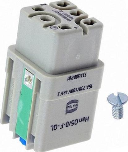 Image du produit Harting 09 12 005 2733 Tilslutningsindsats Han® Q 5 + PE Han-Quick Lock® 1 pc