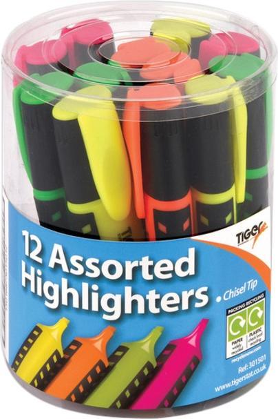 Tiger Stationery HighlighterStift 12erPack (Bunt, 12 x)