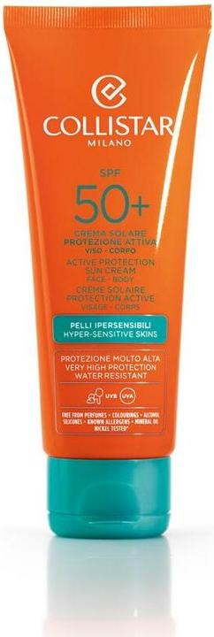 Image du produit Collistar CS Sun - Active Protection Sun Cream visage & corps SPF50+ (Crème solaire, SPF 50, 100 ml)