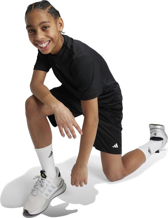 Produktbild adidas Unisex-Kinder Train Essentials Logo Regular Fit Short Junior pants, Black/White (152)