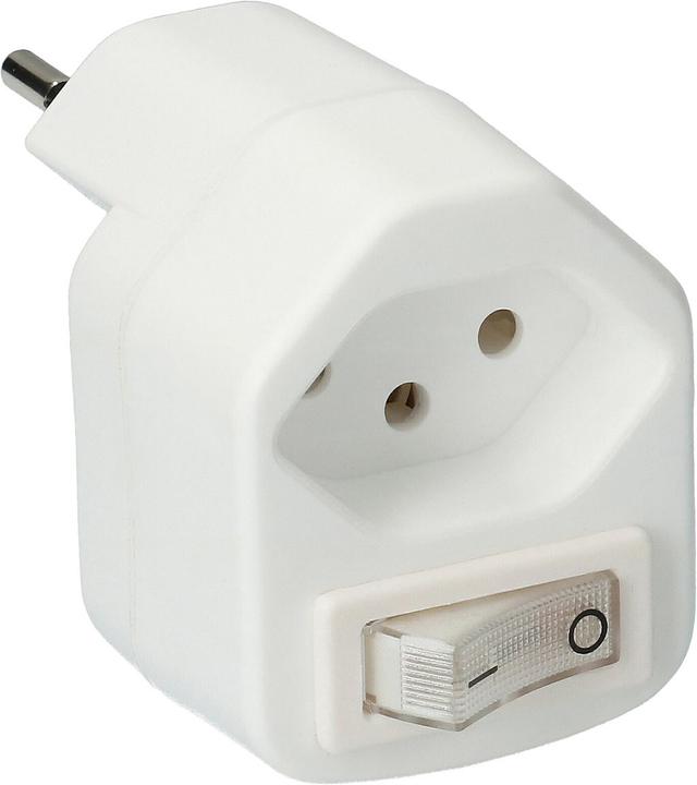 Produktbild Max Hauri 2-mal: Stromspar-Steckeradapter mit Kinderschutz und Netzschalter